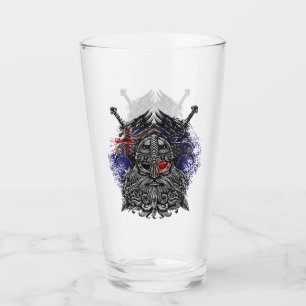 Odin ravens swords Viking Mythology Australia flag Glass