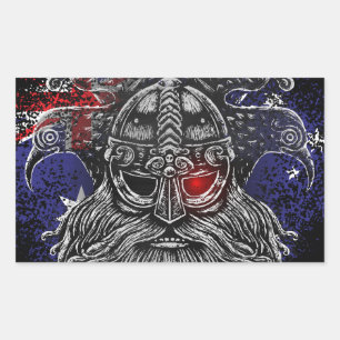 Odin ravens swords Viking Mythology Australia flag Rectangular Sticker