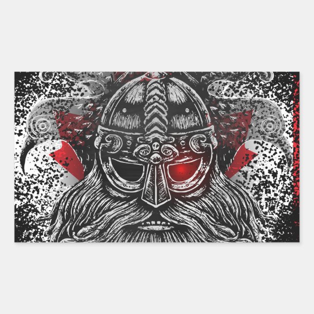 Odin ravens swords Viking Mythology Canada flag Rectangular Sticker (Front)