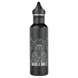 Odin ravens Viking Mythology Valhalla awaits 710 Ml Water Bottle