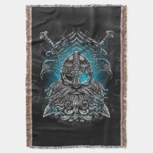 Odin ravens Viking Mythology Valhalla awaits Throw Blanket