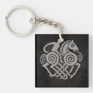 Odin Riding Sleipnir – Norse Mythology Viking Art Key Ring
