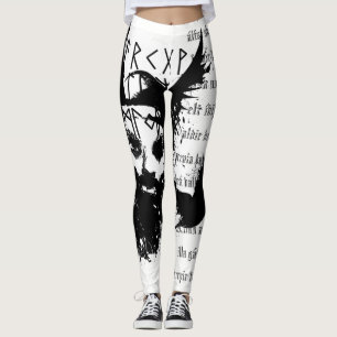Odin´s Raven Charm White Leggings