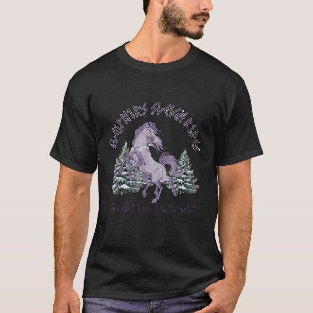 Odin Sleipnir Horse norse nordic Viking Christmas  T-Shirt (Front)