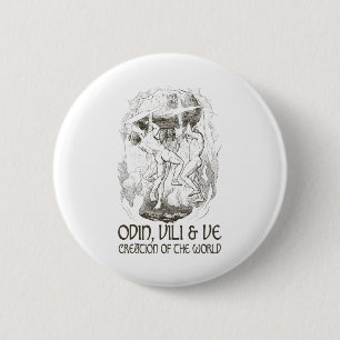 Odin, Vili and Ve 6 Cm Round Badge
