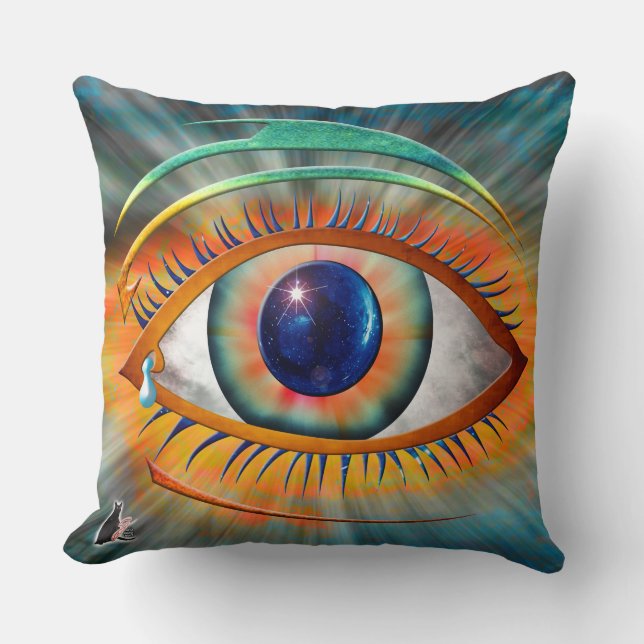 Odin's Eye Throw Pillow (Front)