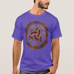 Odins Horn Black and Red Leather and gold T-Shirt