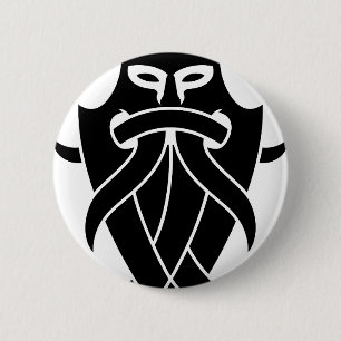 Odin's Mask Tribal (black) 6 Cm Round Badge