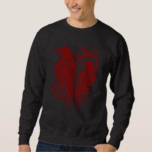 Odins Raven Norse Mythology Viking Birds Celtic Kn Sweatshirt