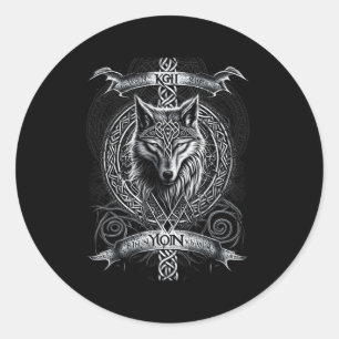 Odin'S Wolf North Valhalla Norse Mythology Classic Round Sticker