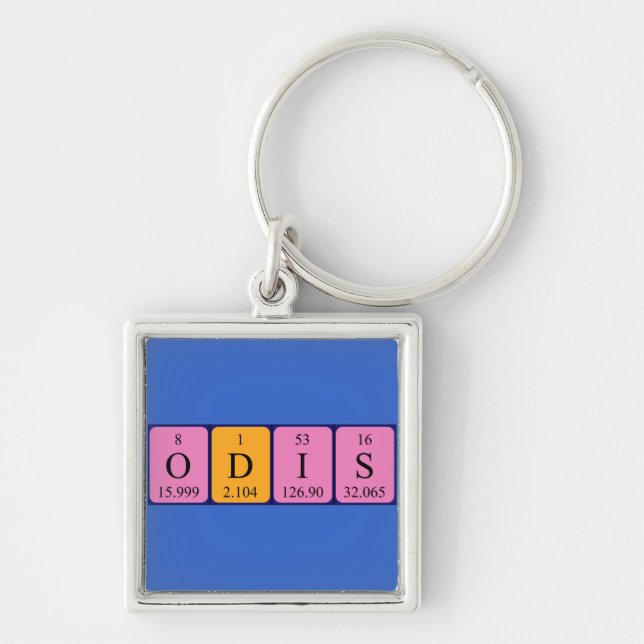 Odis periodic table name keyring (Front)