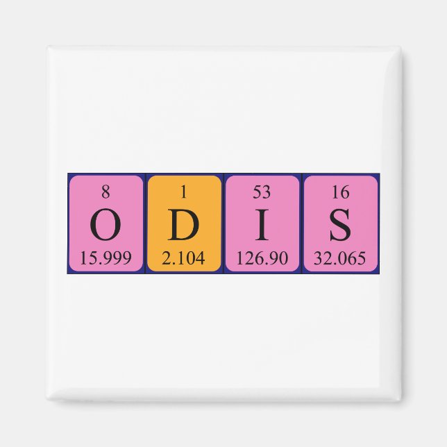Odis periodic table name magnet (Front)