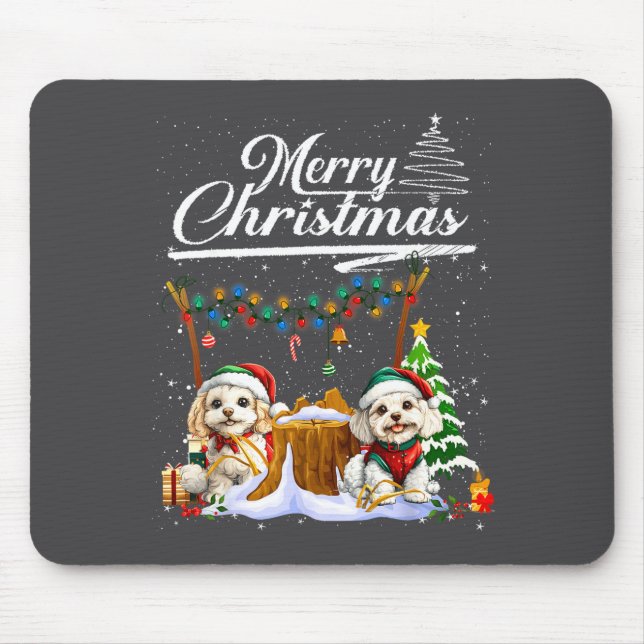 Odle Christmas Tree Lights Decorations Dog Lover X Mouse Mat (Front)