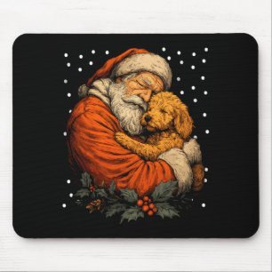 Odle Dog And Santa Claus Winter Season Christmas A Mouse Mat