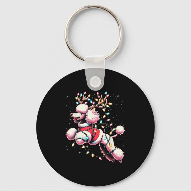 Odle Santa Christmas Tree Lights, Funny Ugly Pajam Key Ring (Front)