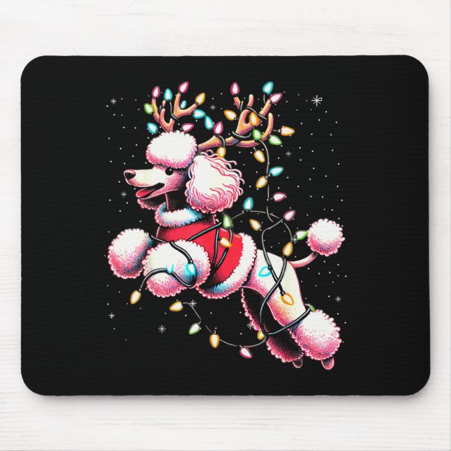 Odle Santa Christmas Tree Lights, Funny Ugly Pajam Mouse Mat (Front)
