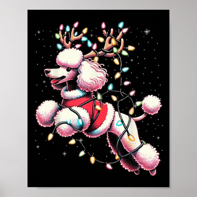 Odle Santa Christmas Tree Lights, Funny Ugly Pajam Poster (Front)