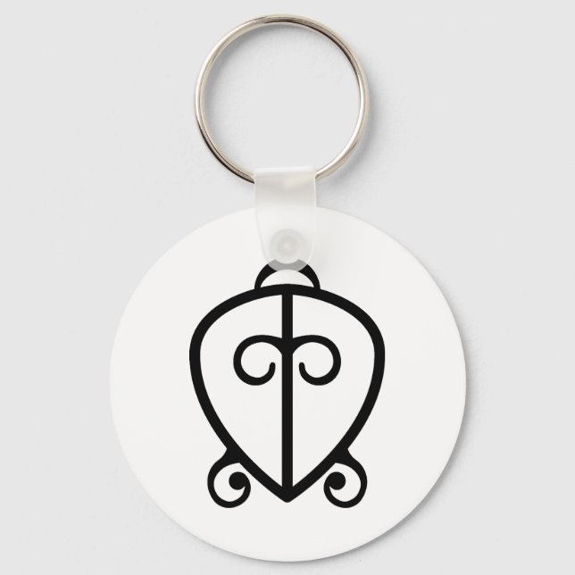 Odo Nnyew Fie Kwan | Power of Love Symbol Key Ring (Front)