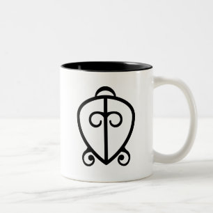 Odo Nnyew Fie Kwan Power of Love Symbol Two-Tone Coffee Mug