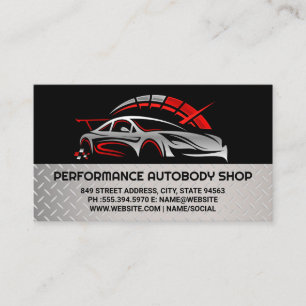 Odometer   Street Racing Car   Auto Logo Business Card