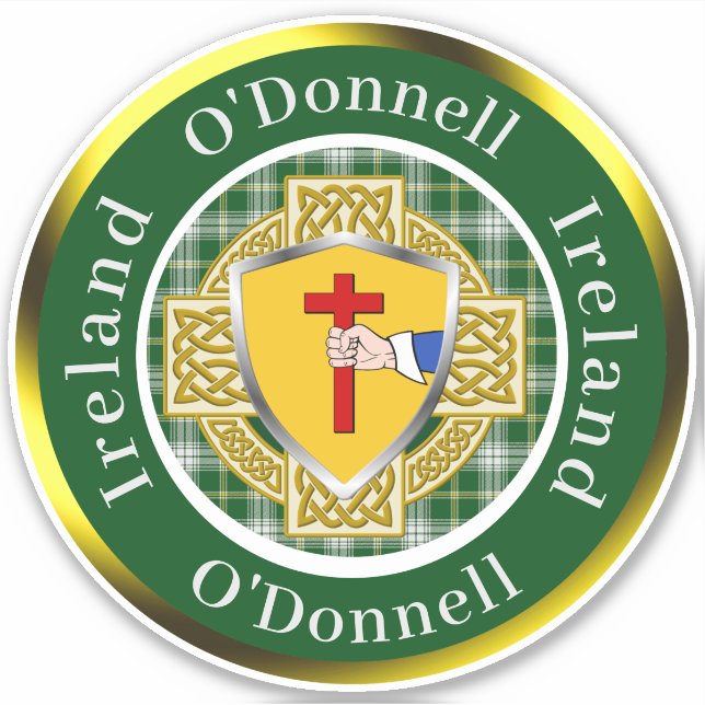 O'Donnell Irish Shield/Celtic Cross Personalised (Front)