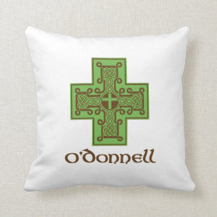 O'Donnell Logo Green and Brown Cushion