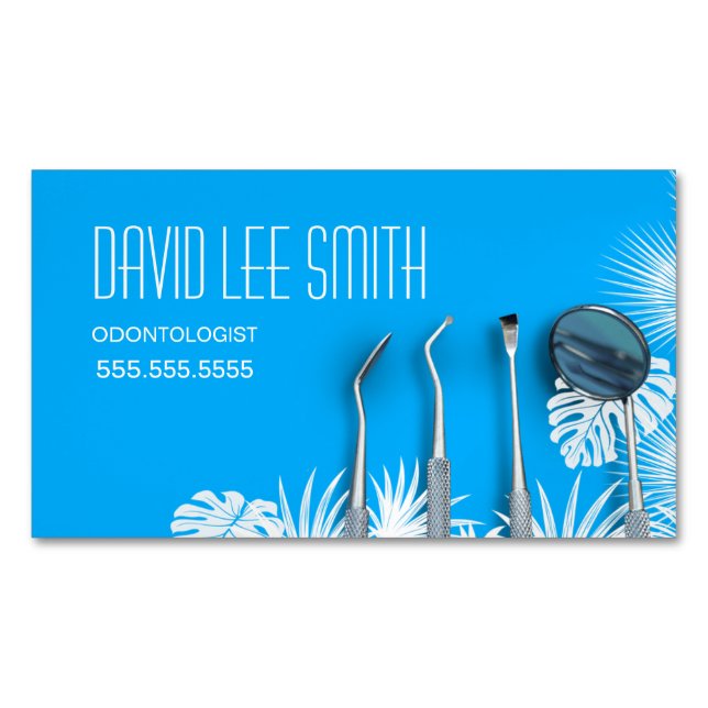 Odontologist Dental Dentist Magnetic Business Card (Front)