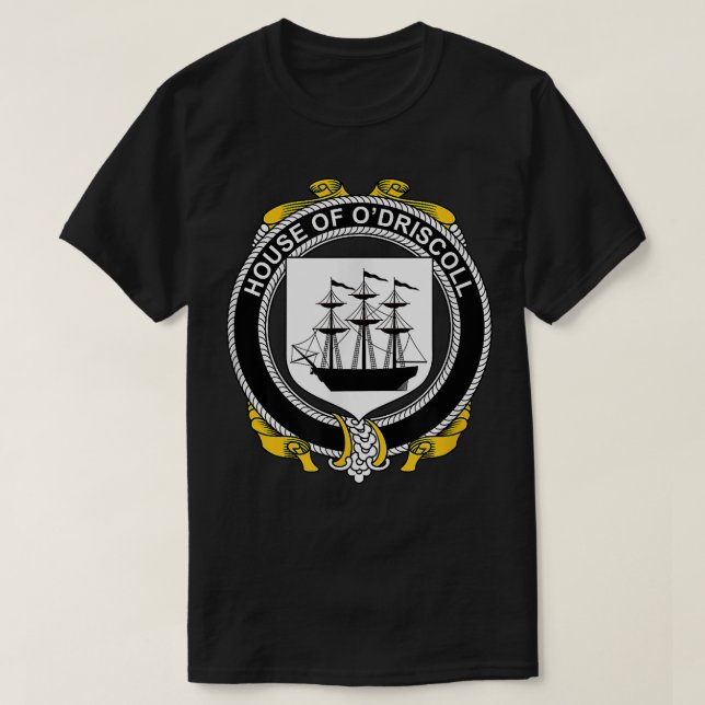 O'Driscoll Coat of Arms  Family Crest  T-Shirt (Design Front)