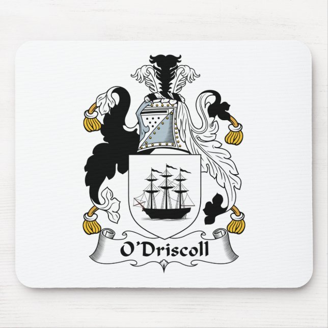 O'Driscoll Family Crest Mouse Mat (Front)