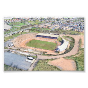Odsal Stadium, Bradford Aerial Art Photo Print