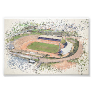 Odsal Stadium, Bradford Aerial Art Photo Print