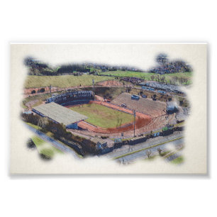 Odsal Stadium, Bradford Aerial Art Photo Print