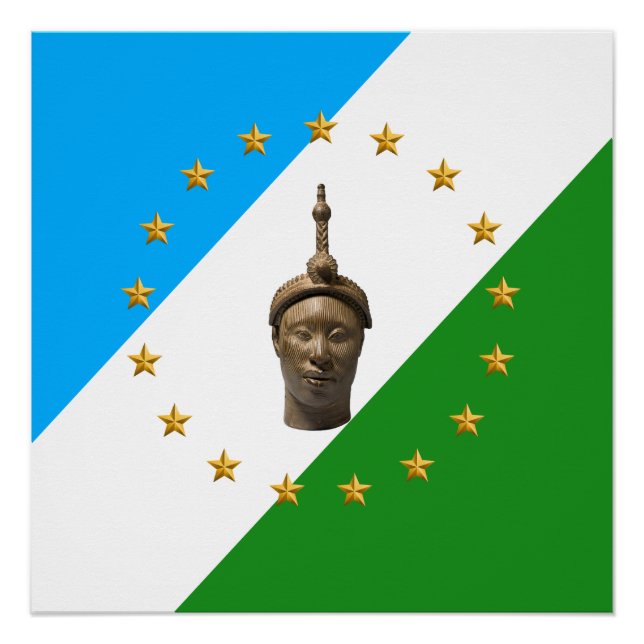 Oduduwa Republic Flag | Yoruba Nation Poster (Front)