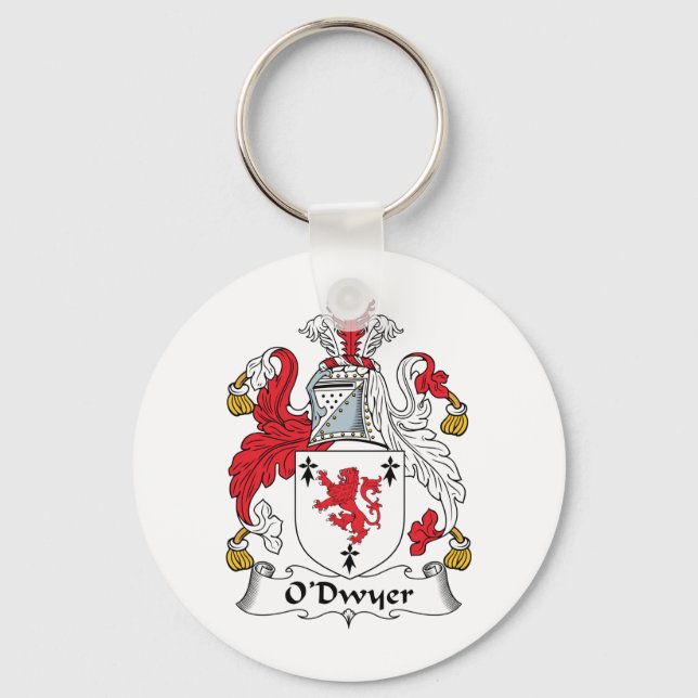 O'Dwyer Family Crest Key Ring (Front)