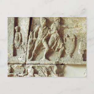 Odysseus discovering the suitors of his wife postcard