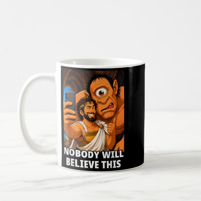 Odysseus From Homers Odyssey Selfie With Coffee Mug (Left)