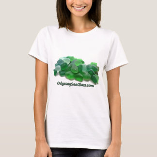 OdysseySeaGlass.com Green Sea Glass w Logo T-Shirt