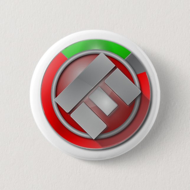 OE Button. 6 Cm Round Badge (Front)