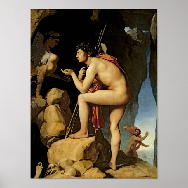 Oedipus and the Sphinx, 1808 Poster (Front)
