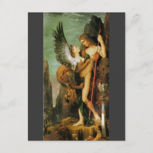 Oedipus and the Sphinx by Gustave Moreau Postcard