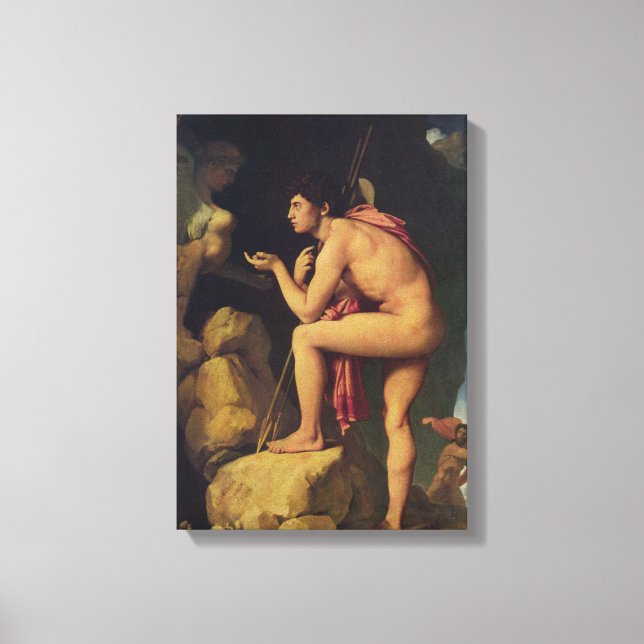 Oedipus and the Sphinx Canvas Print (Front)