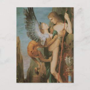 Oedipus and the Sphinx Postcard