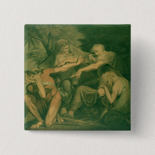 Oedipus cursing his son Polynices - "Go to Ruin, S 15 Cm Square Badge