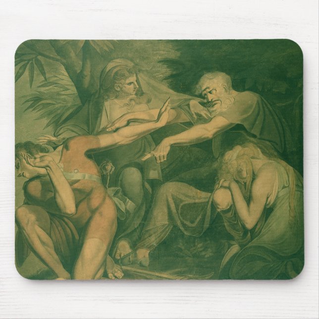 Oedipus cursing his son Polynices - "Go to Ruin, S Mouse Mat (Front)