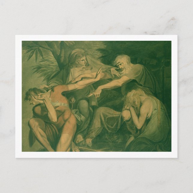 Oedipus cursing his son Polynices - "Go to Ruin, S Postcard (Front)