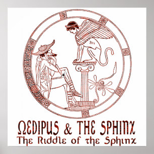 Oedipus & the Sphinx Poster