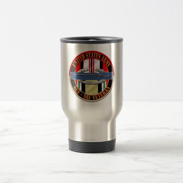 OEF OIF Veteran CIB Infantry Travel Mug (Center)