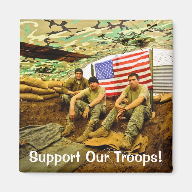OEF Soldiers, Support Our Troops Magnet (Front)