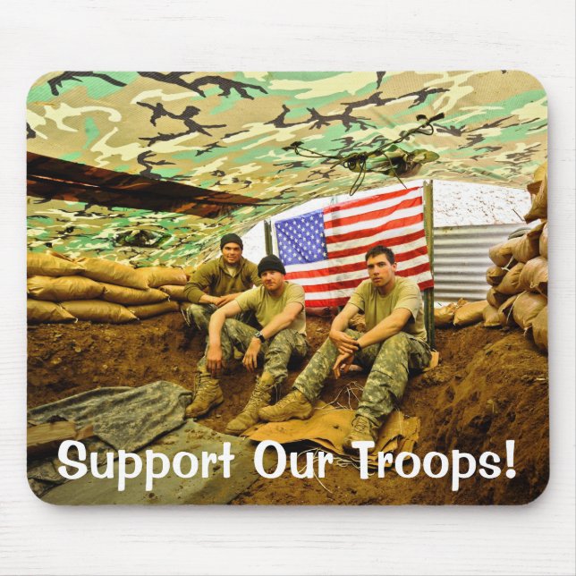 OEF Soldiers, Support Our Troops Mouse Mat (Front)
