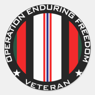 OEF Veteran Classic Round Sticker